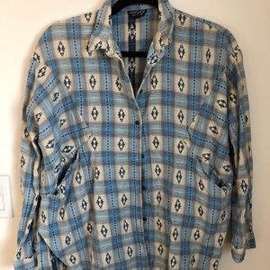 Topshop oversized western flannel